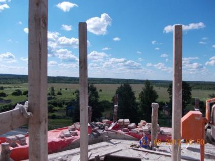 Закладка первых кирпичей в стены церкви Архистратига Михаила