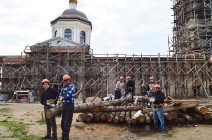 Апсида, подготовка к монтажу кровли.