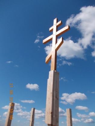 Закладка первых кирпичей в стены церкви Архистратига Михаила
